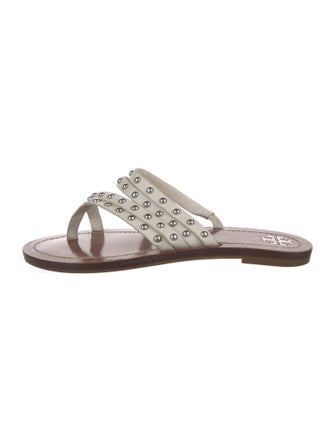 Tory Burch Leather Studded Accents Slides