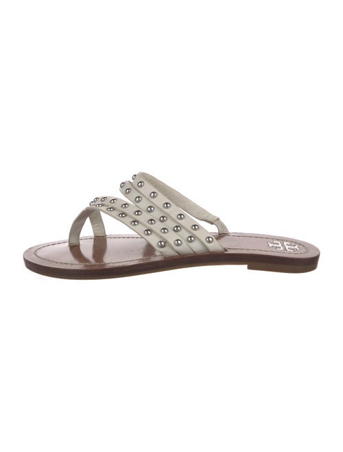 Tory Burch Leather Studded Accents Slides