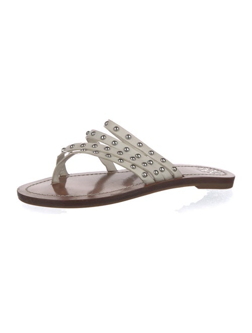 Tory Burch Leather Studded Accents Slides