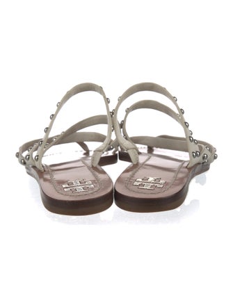 Tory Burch Leather Studded Accents Slides
