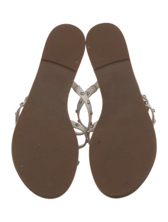 Tory Burch Leather Studded Accents Slides