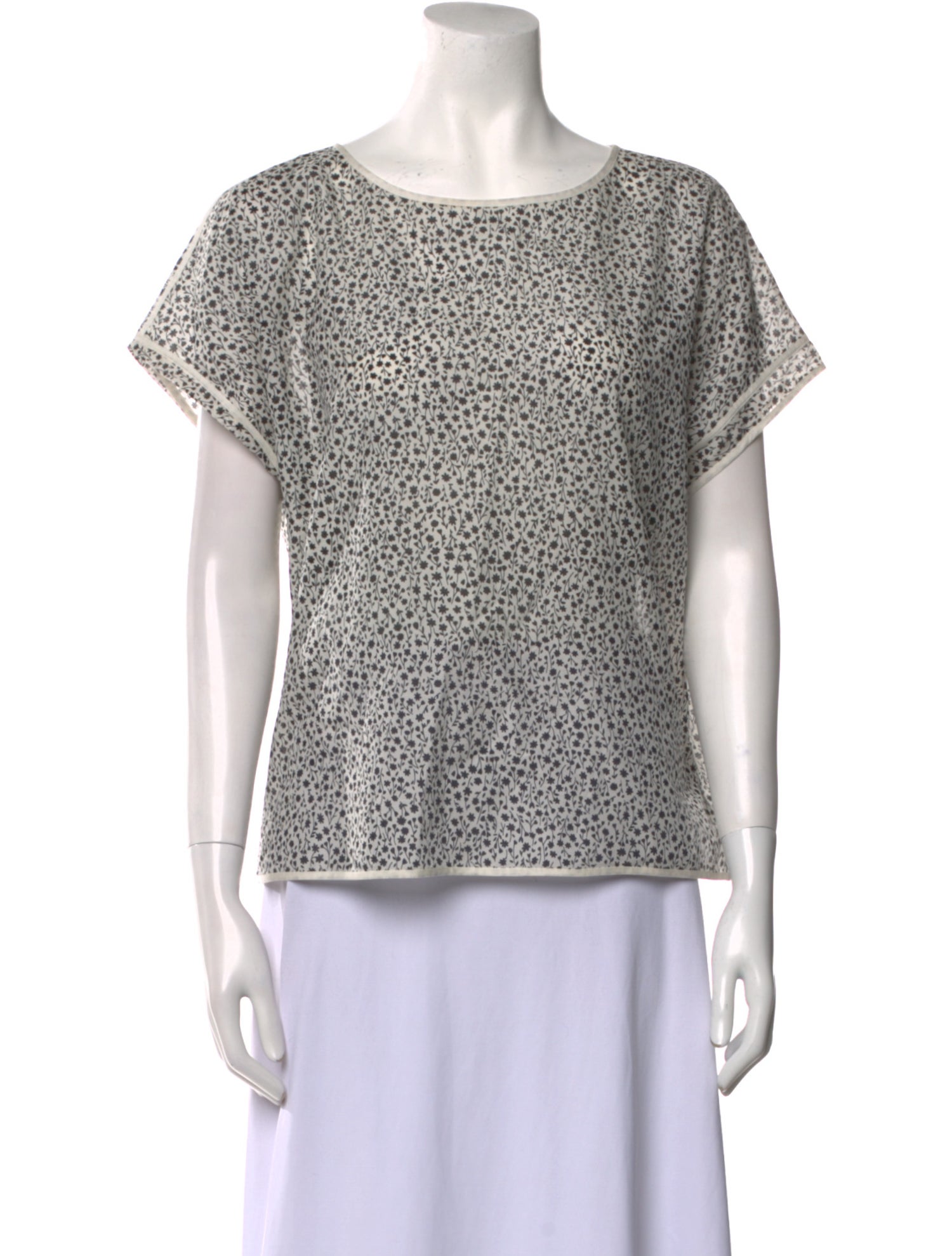 Tory Burch Bateau Neckline Short Sleeve Sweatshirt