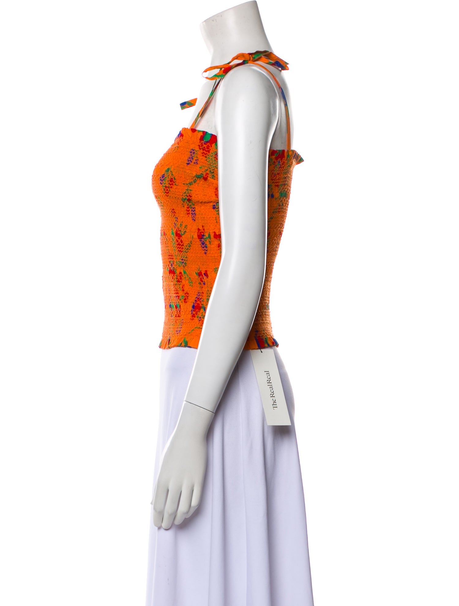 Tory Burch Printed Square Neckline Crop Top