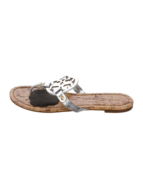 Tory Burch Animal Print Lasercut Accents Flip Flops