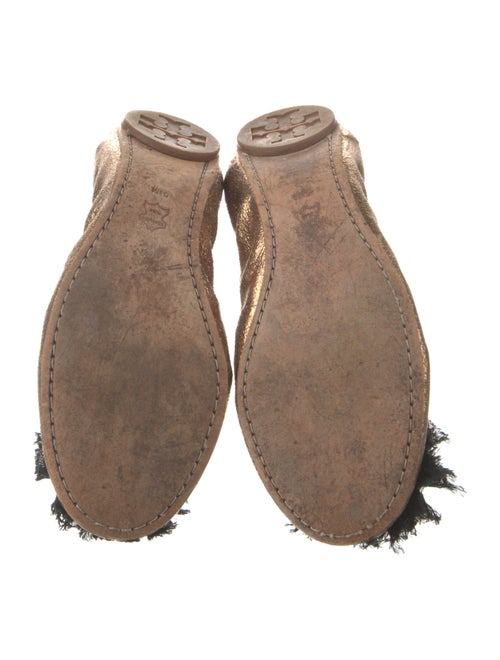 Tory Burch Leather Beaded Accents Ballet Flats