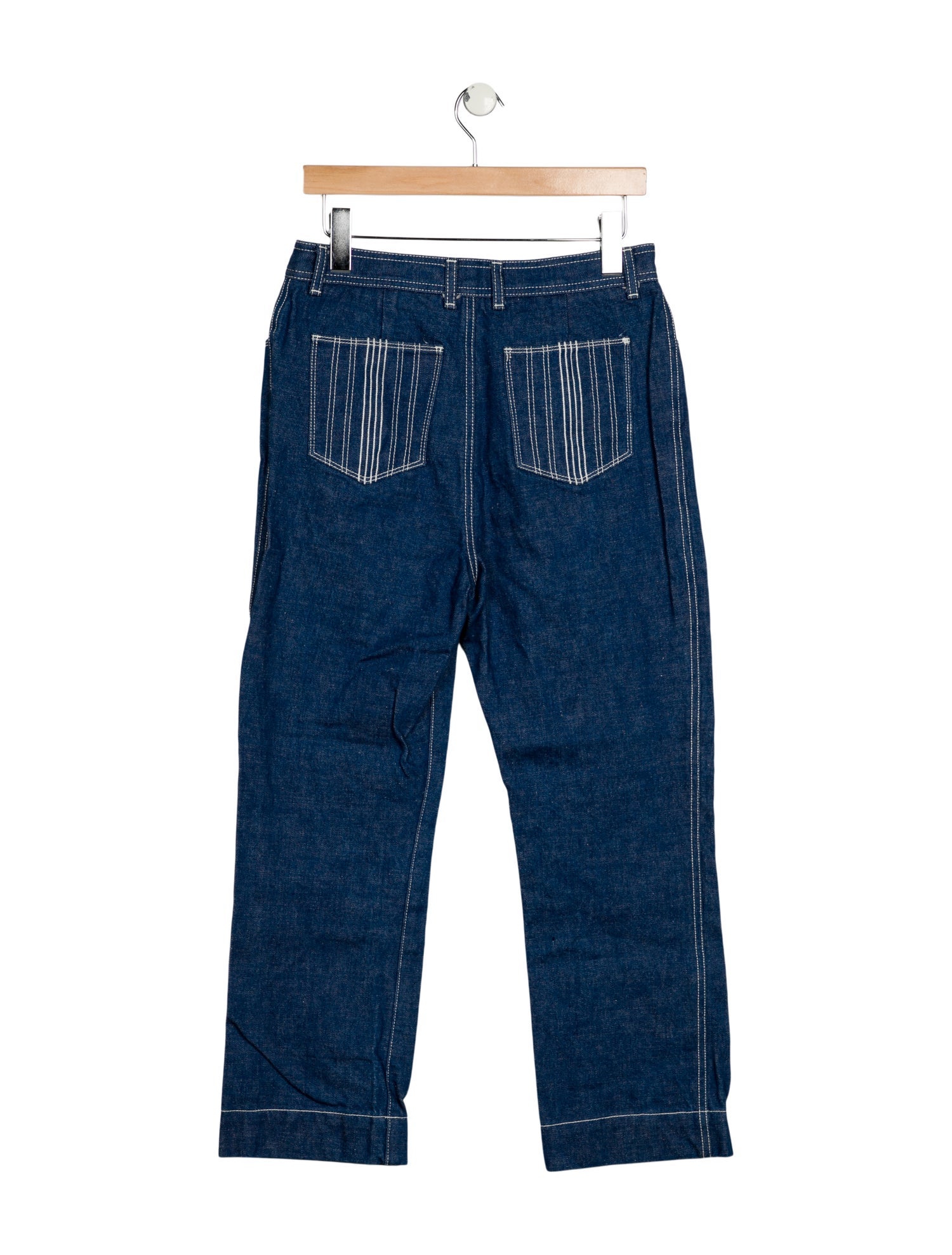 Tory Burch High-Rise Straight Leg Jeans