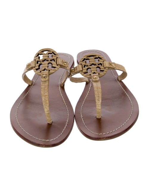 Tory Burch Signature Logo Leather Slides