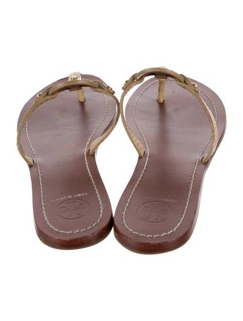 Tory Burch Signature Logo Leather Slides