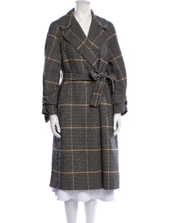 Tory Burch Wool Houndstooth Print Coat