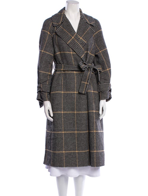 Tory Burch Wool Houndstooth Print Coat
