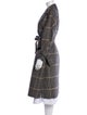 Tory Burch Wool Houndstooth Print Coat