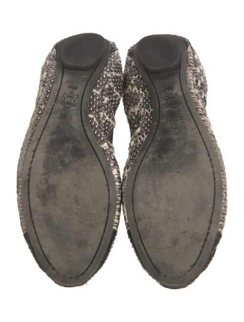 Tory Burch Embossed Leather Animal Print Ballet Flats