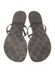 Tory Burch Signature Logo Leather T-Strap Sandals