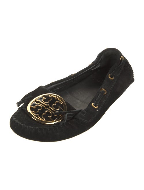 Tory Burch Suede Fringe Trim Accent Loafers
