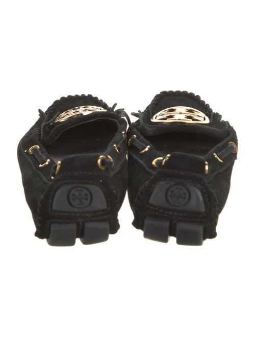 Tory Burch Suede Fringe Trim Accent Loafers