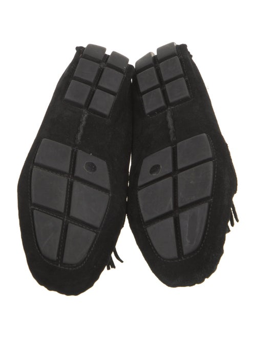 Tory Burch Suede Fringe Trim Accent Loafers