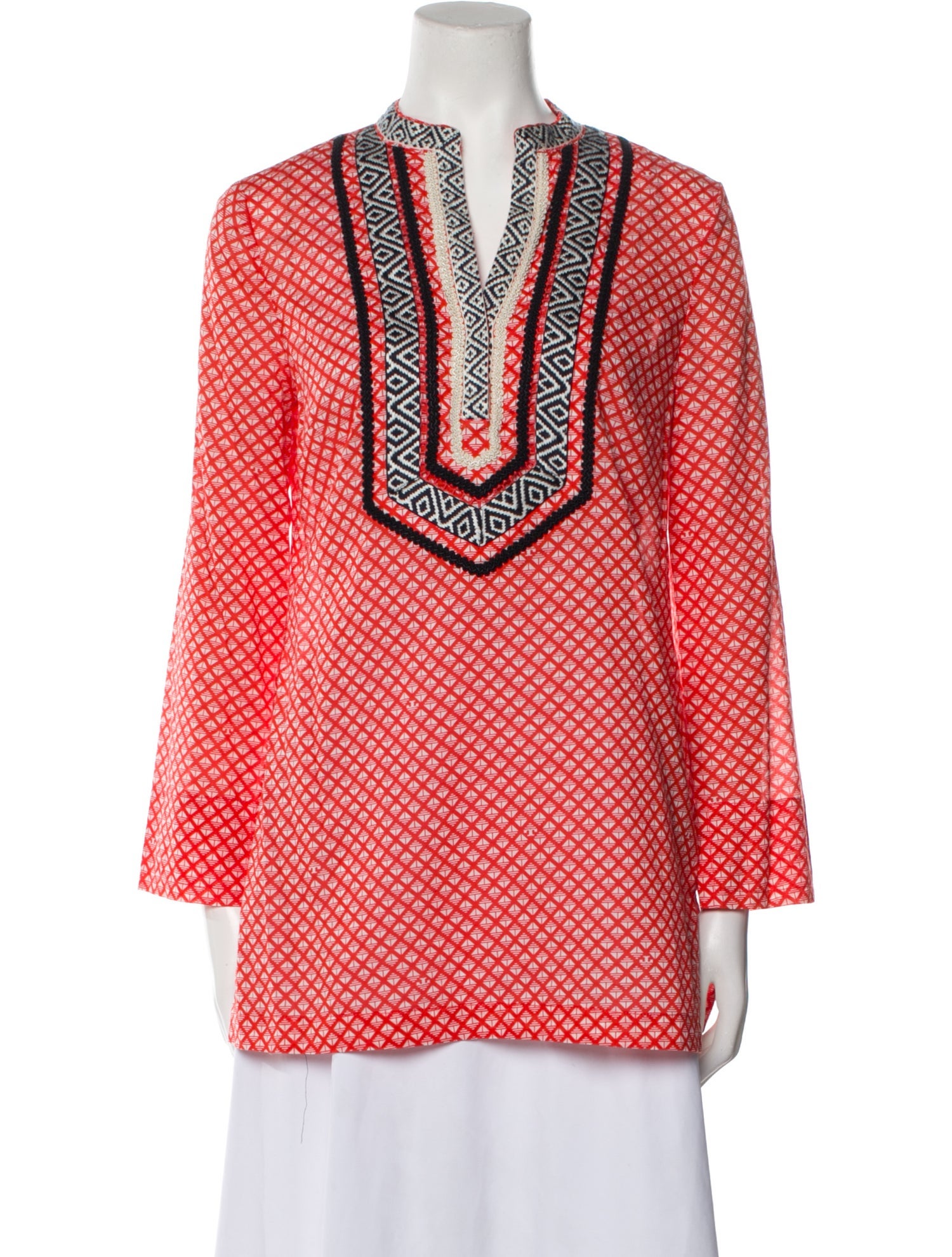 Tory Burch Printed V-Neck Tunic