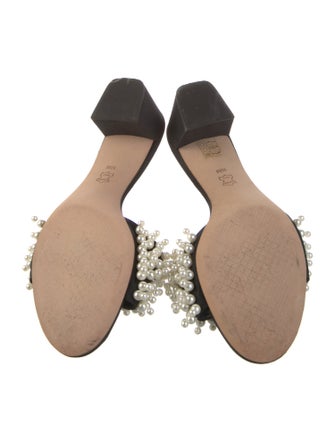 Tory Burch Satin Beaded Accents Slides