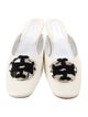 Tory Burch Leather Graphic Print Mules
