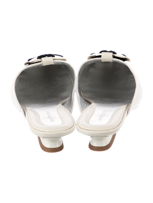 Tory Burch Leather Graphic Print Mules