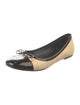 Tory Burch Straw Bow Accents Ballet Flats