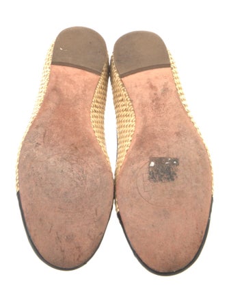 Tory Burch Straw Bow Accents Ballet Flats