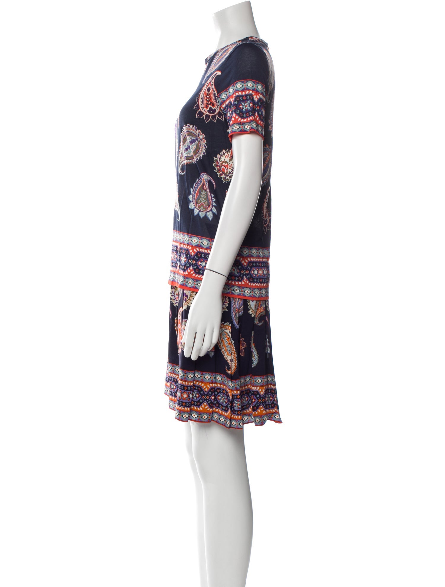 Tory Burch Silk Paisley Print Skirt Set
