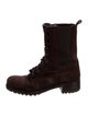 Tory Burch Suede Combat Boots
