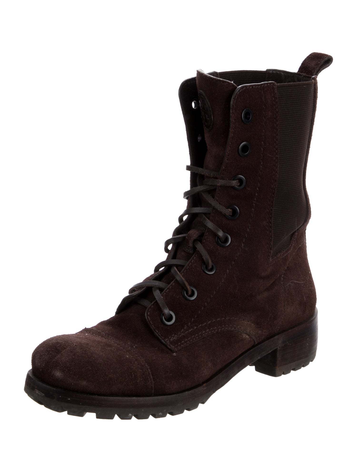 Tory Burch Suede Combat Boots