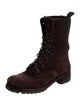 Tory Burch Suede Combat Boots