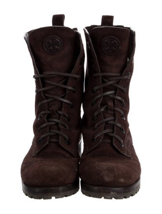 Tory Burch Suede Combat Boots