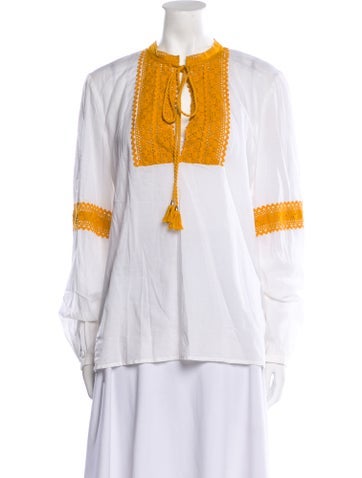 Tory Burch Tops V-Neck Long Sleeve Tunic US 14 | XL