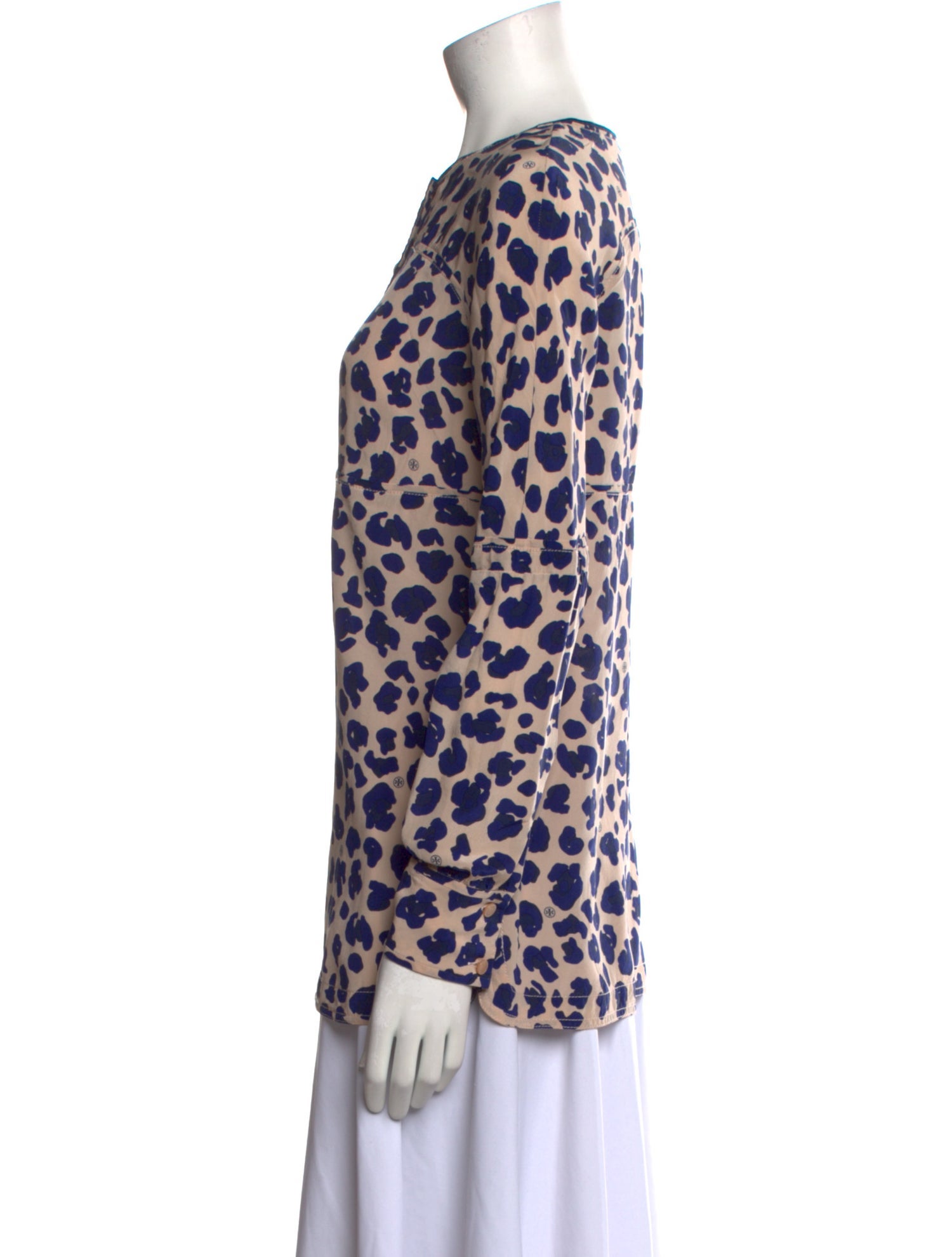 Tory Burch Silk Animal Print Blouse