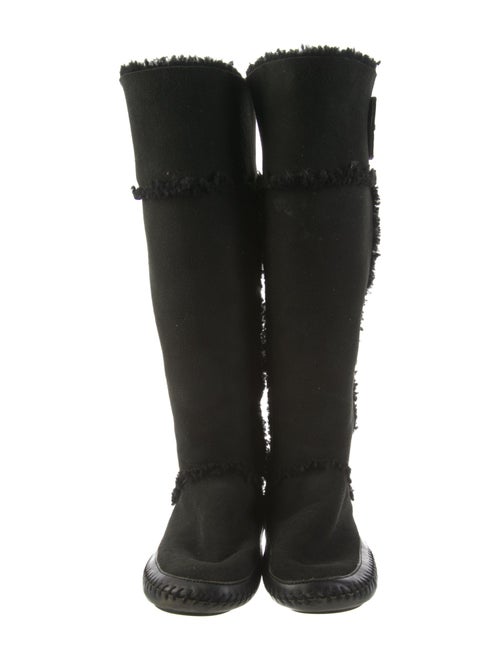 Tory Burch Suede Whipstitch Trim Boots