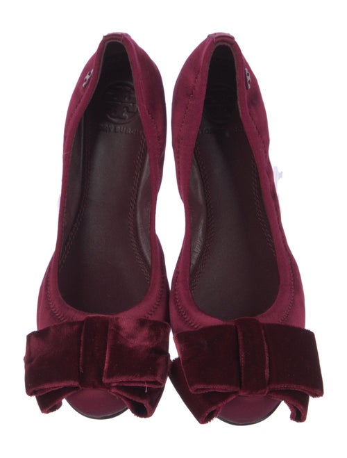 Tory Burch Satin Bow Accents Ballet Flats