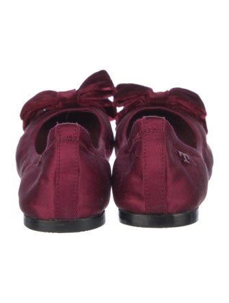 Tory Burch Satin Bow Accents Ballet Flats