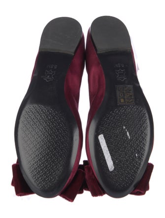 Tory Burch Satin Bow Accents Ballet Flats