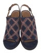 Tory Burch Suede Printed Slingback Sandals