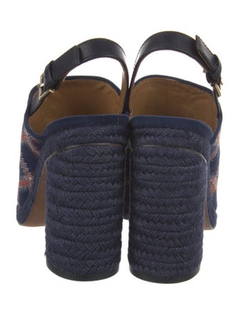 Tory Burch Suede Printed Slingback Sandals