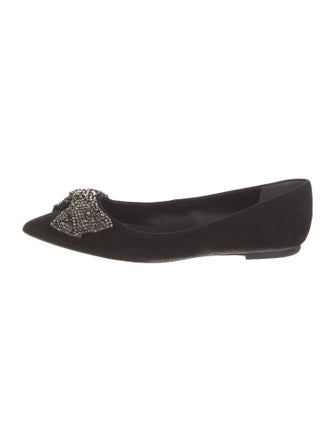 Tory Burch Suede Bow Accents Flats