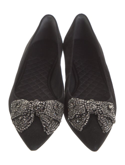 Tory Burch Suede Bow Accents Flats