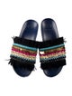 Tory Burch Leather Sequin Embellishments Slides
