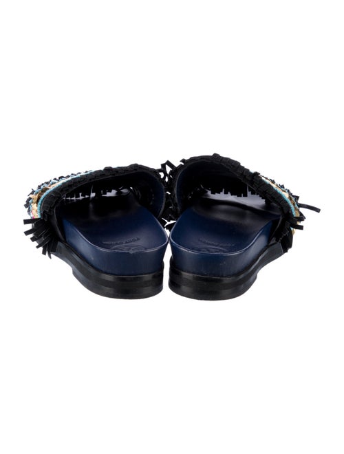 Tory Burch Leather Sequin Embellishments Slides