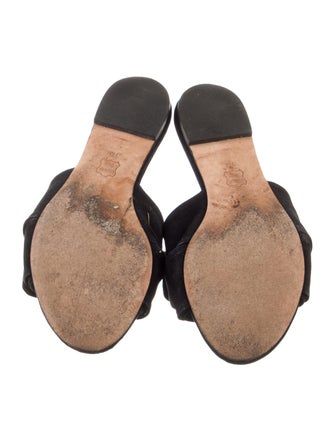 Tory Burch Suede Bow Accents Slides