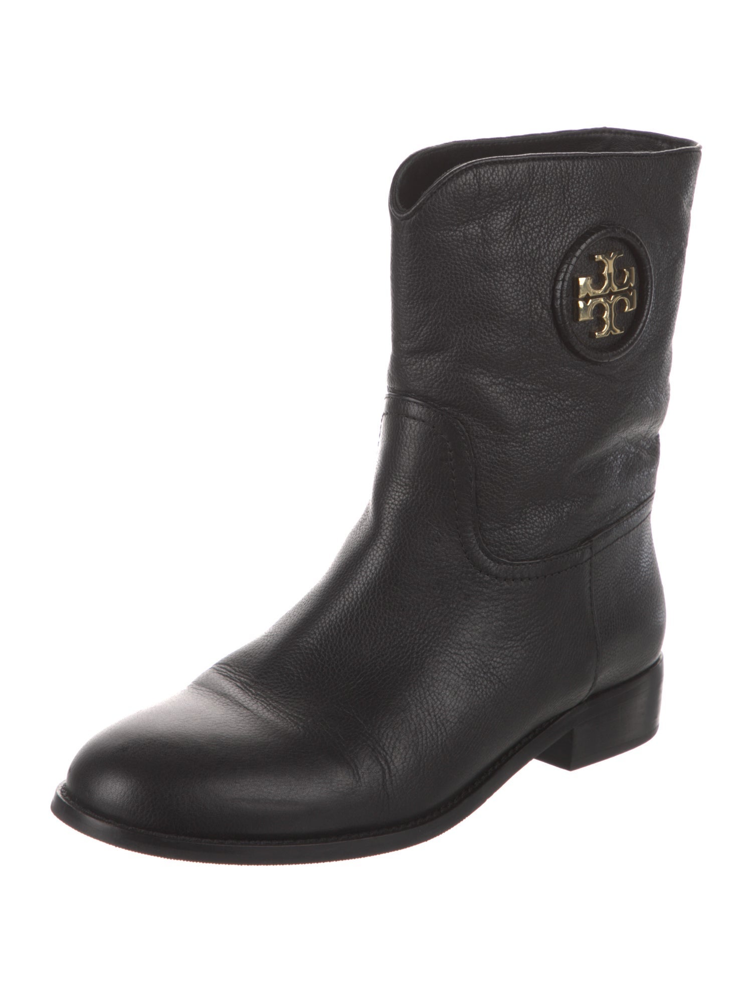 Tory Burch Leather Moto Boots