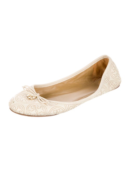 Tory Burch Leather Printed Ballet Flats