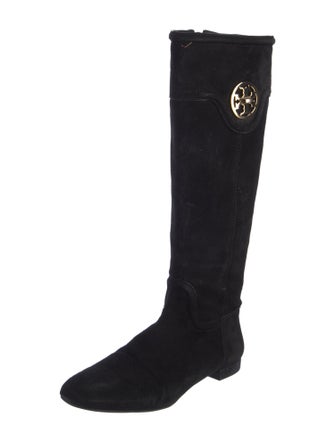 Tory Burch Suede Riding Boots