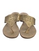 Tory Burch Leather Animal Print Slides