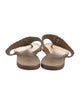 Tory Burch Leather Animal Print Slides