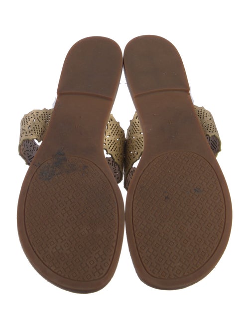 Tory Burch Leather Animal Print Slides
